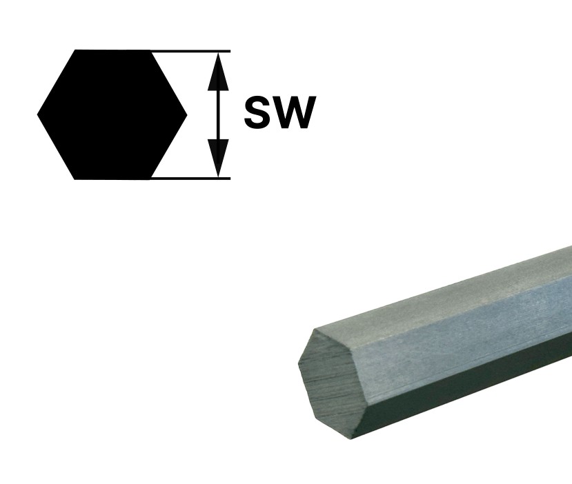 Sechskantstab 10 mm, "blank", h11, EN10278, 11SMnPb30+C