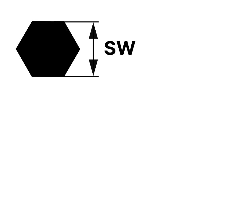 Sechskantstab 17 mm, "blank", h11, EN10278, C45+C